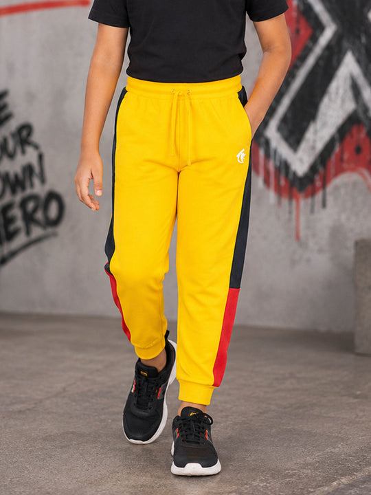 Kiddopanti Boys Cotton Knit  Cut & Sew Jogger Track Pant