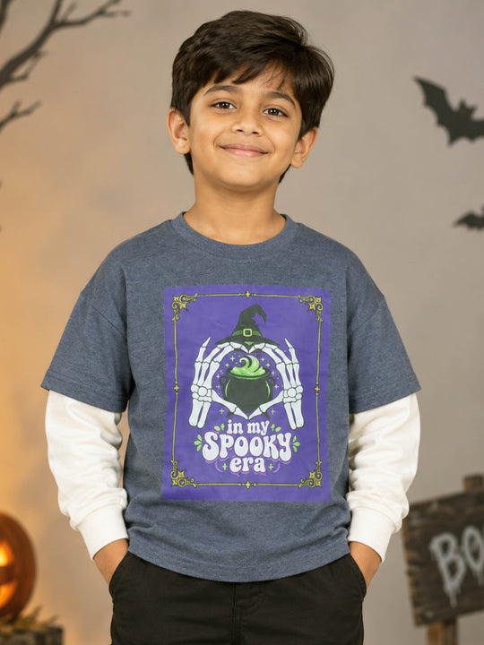 Kiddopanti Boys & Girls Cotton Blend Doctor Sleeve Graphic Printed T-Shirt