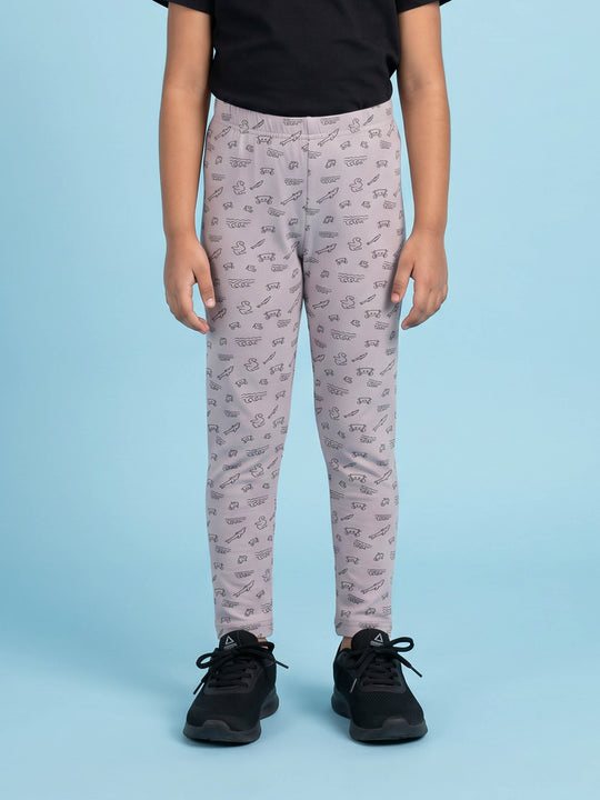 Kiddopanti Girls Cotton Spandex All Over Printed Legging