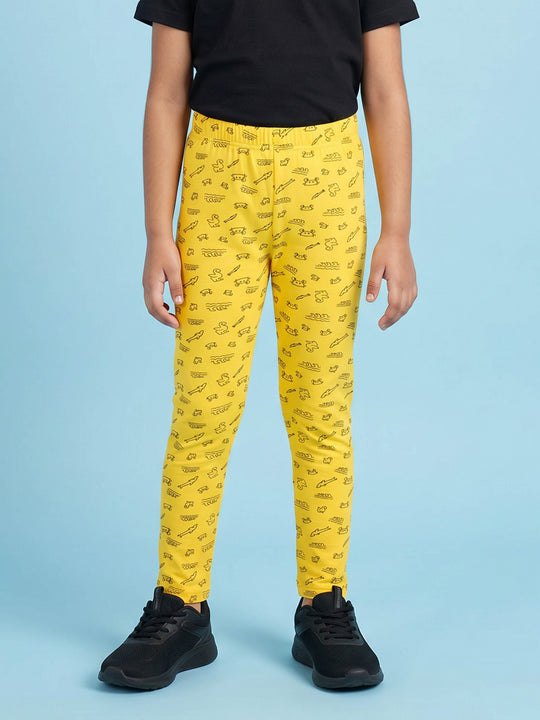 Kiddopanti Girls Cotton Spandex All Over Printed Legging