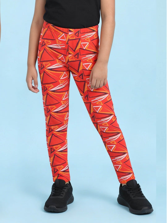 Kiddopanti Girls Cotton Spandex All Over Printed Legging