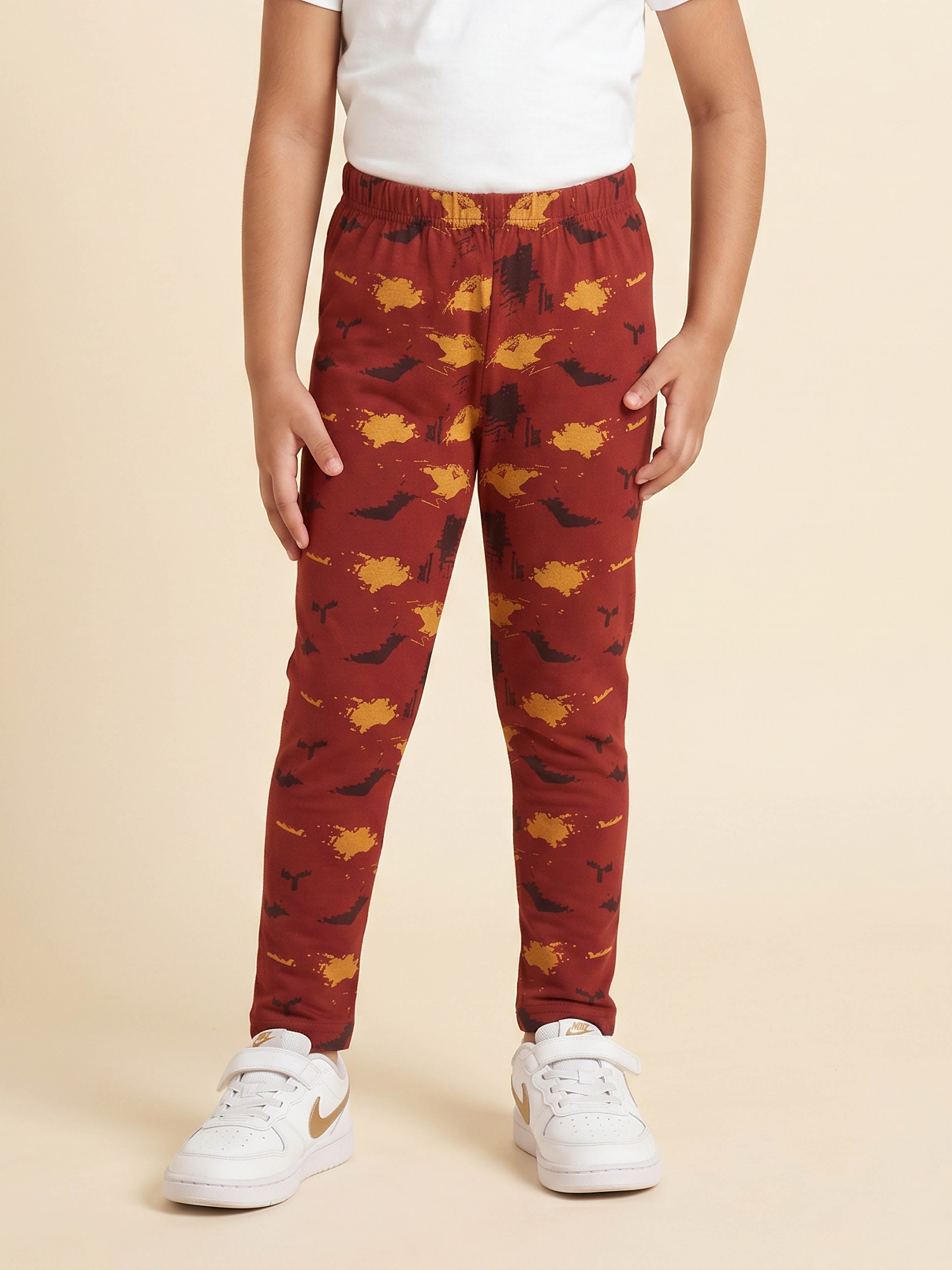 Kiddopanti Girls Cotton Spandex All Over Printed Legging