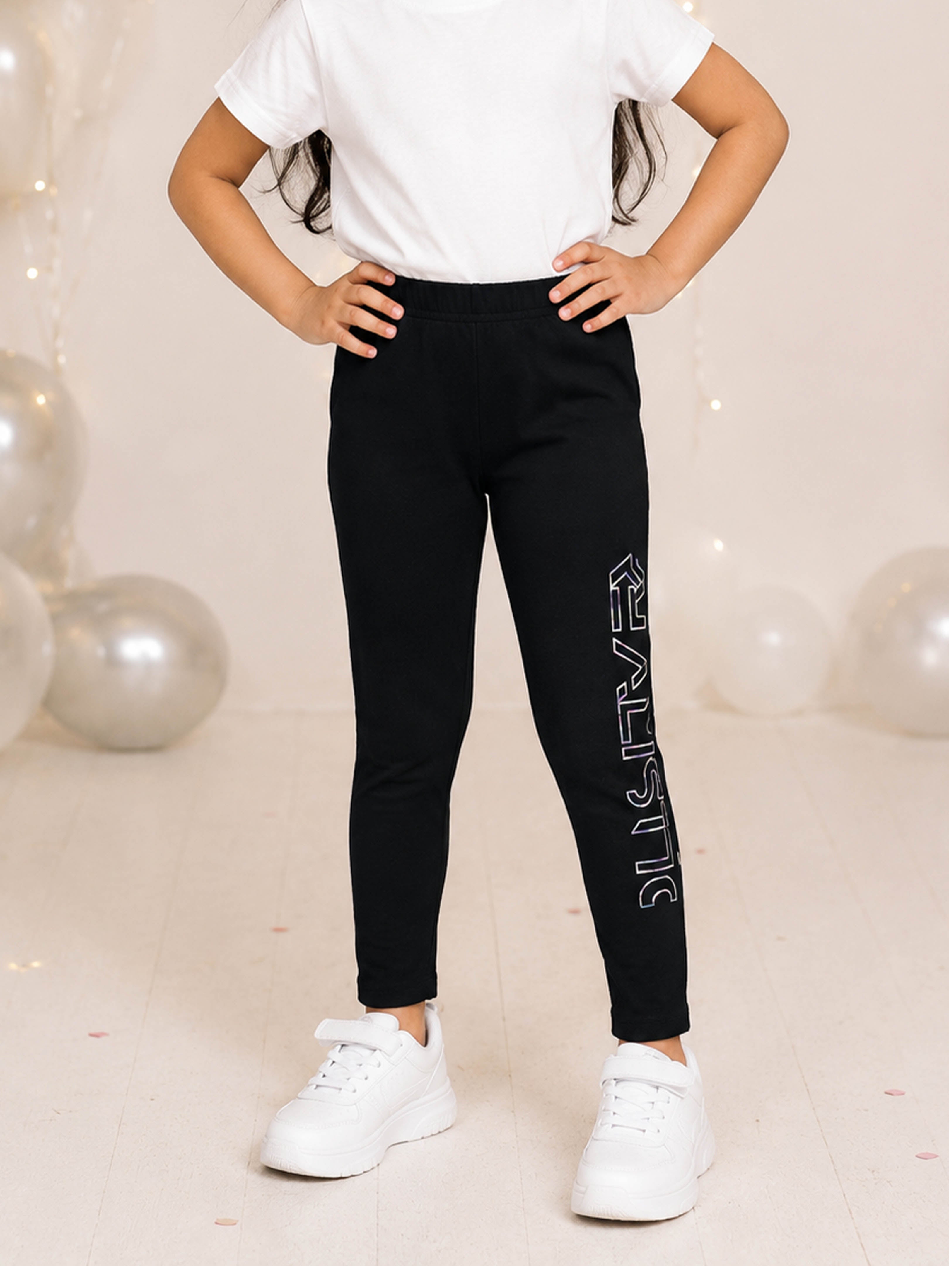 Kiddopanti Girls Cotton Spandex Graphic Printed Legging