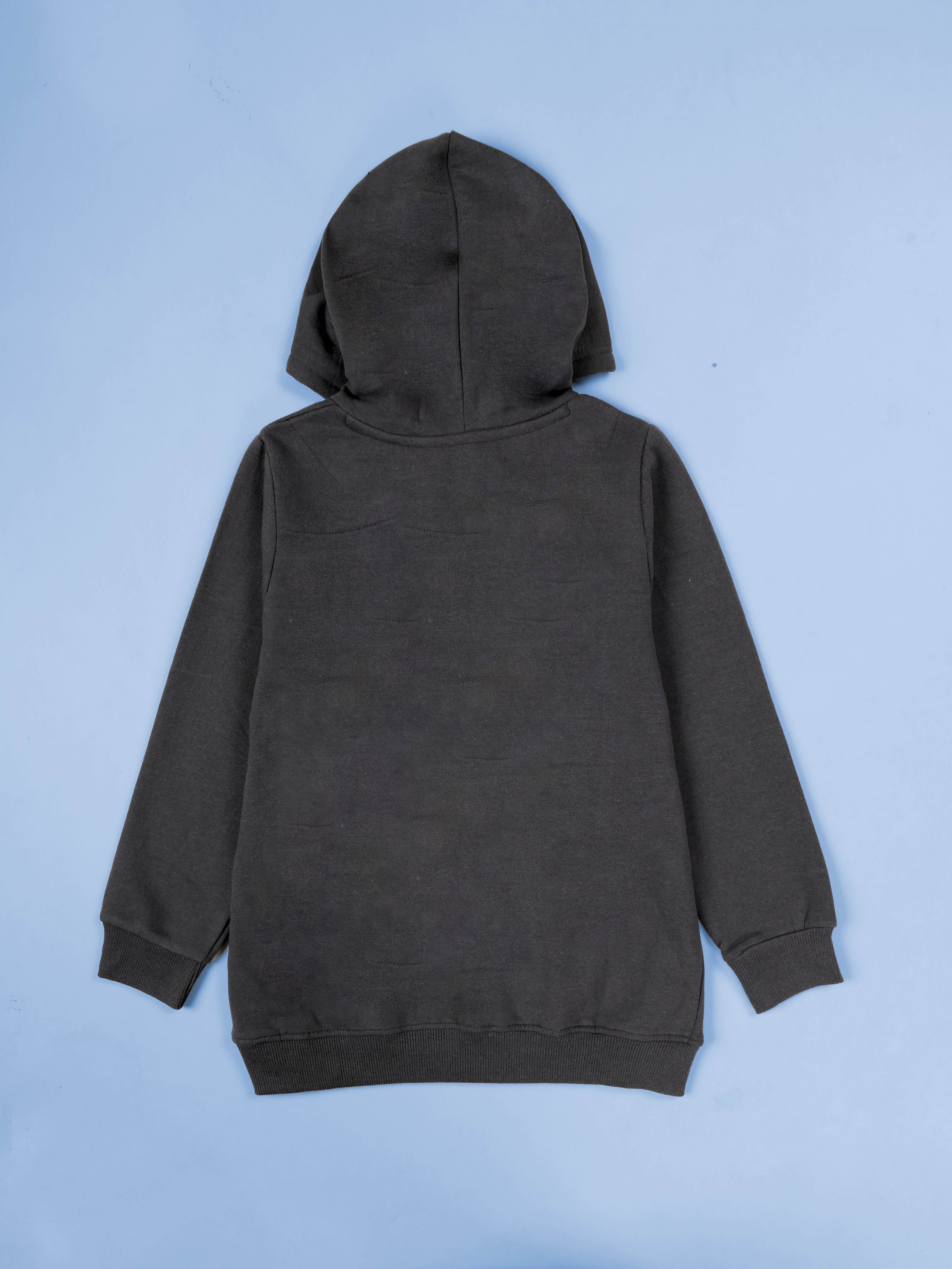 Kiddopanti Unisex Solid Full Sleeve Hooded Pullover Sweatshirt