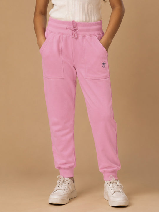 Kiddopanti Boys & Girls Cotton Fleece Solid Track Pant