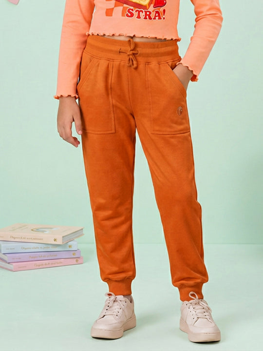 Kiddopanti Boys & Girls Cotton Blend Fleece Solid Track Pant