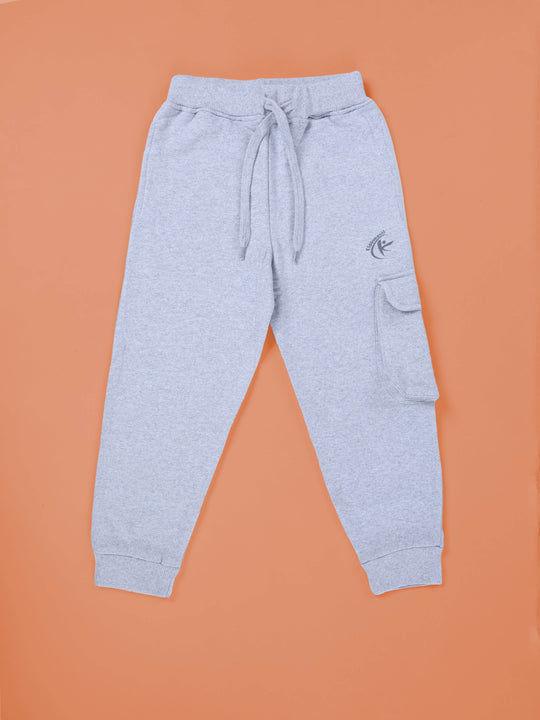 Kiddopanti Boys Fleece Cargo Track pant