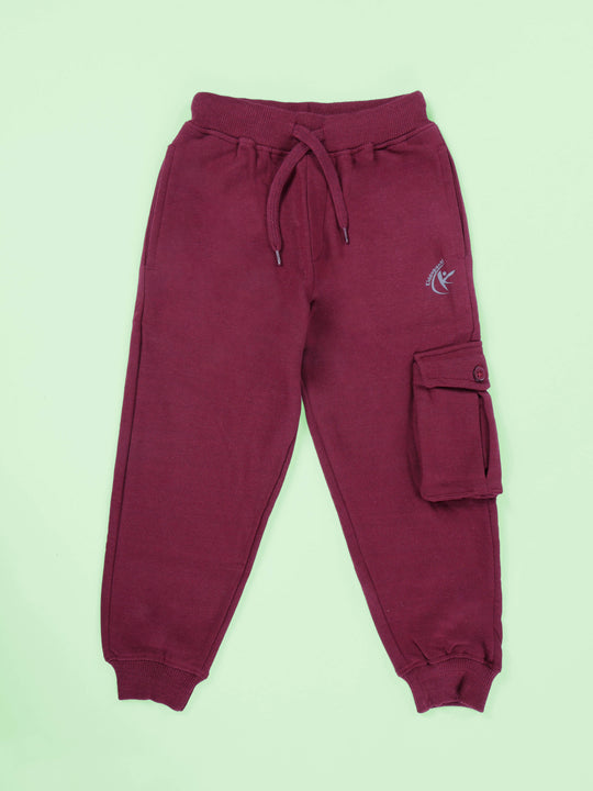Kiddopanti Boys Fleece Cargo Track pant