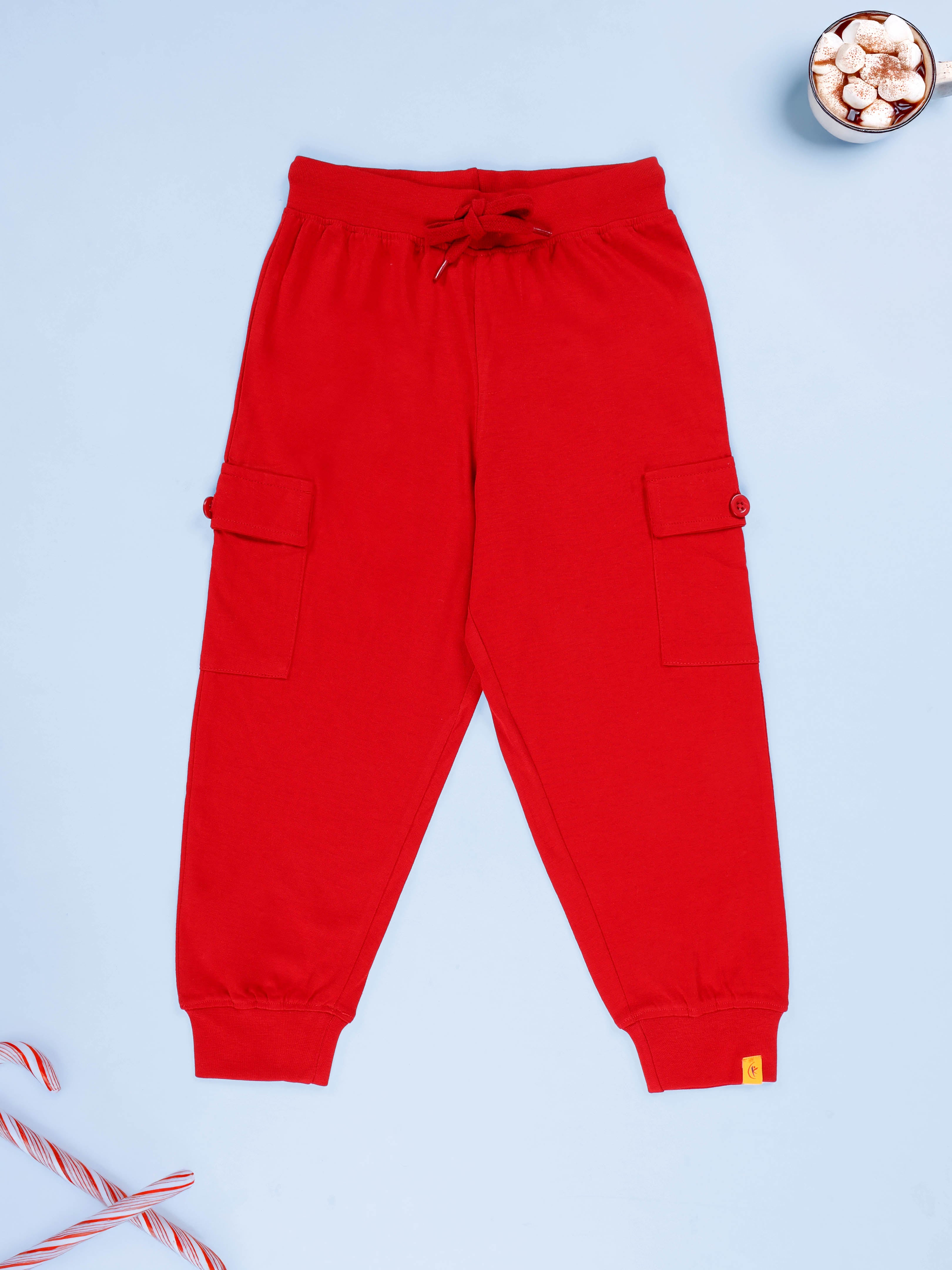Kiddopanti Boys Knit Cargo Jogger Pants
