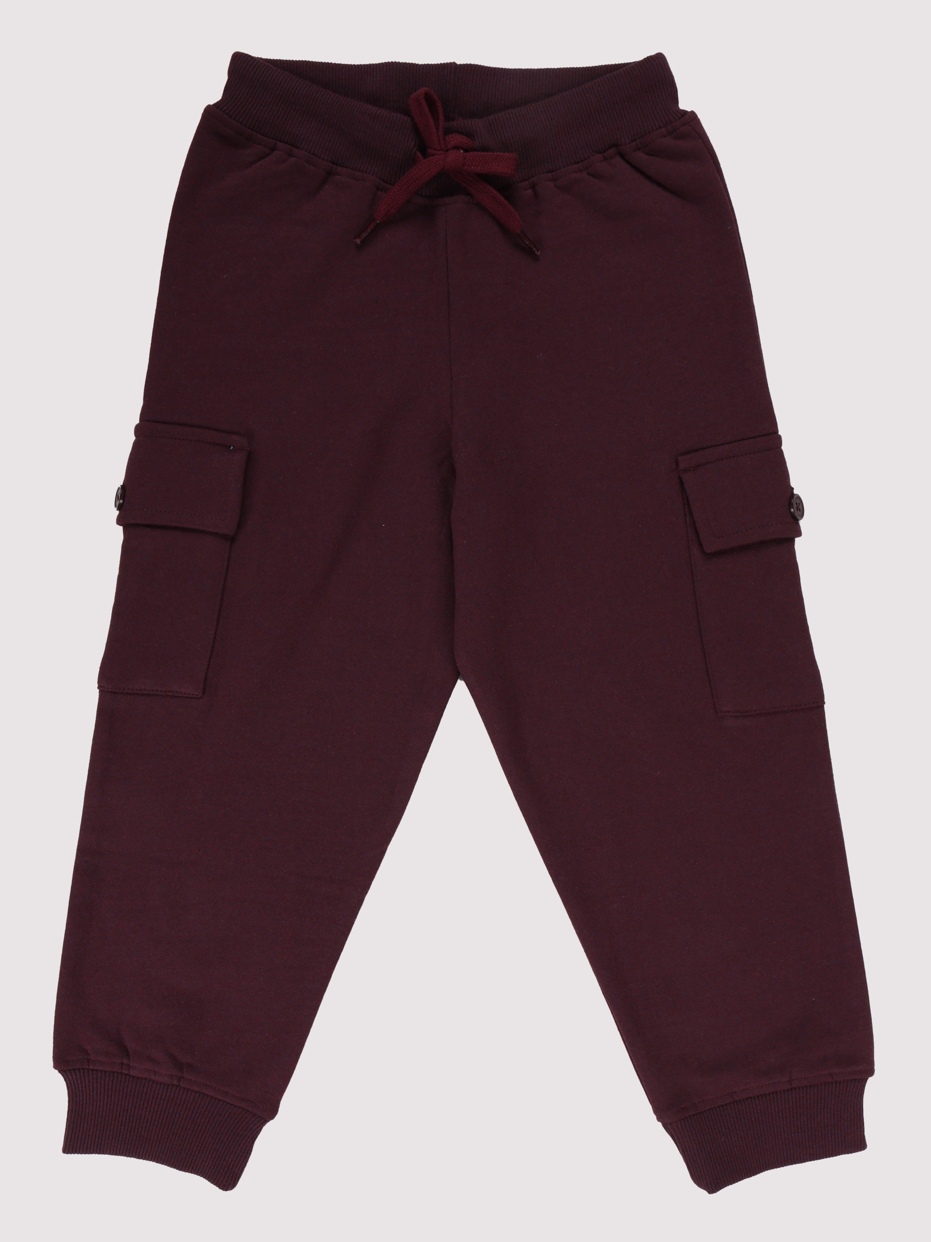 KiddoPanti Boys Fleece Joggers Cargo Pocket Track Pants with Ribbed Cuffs