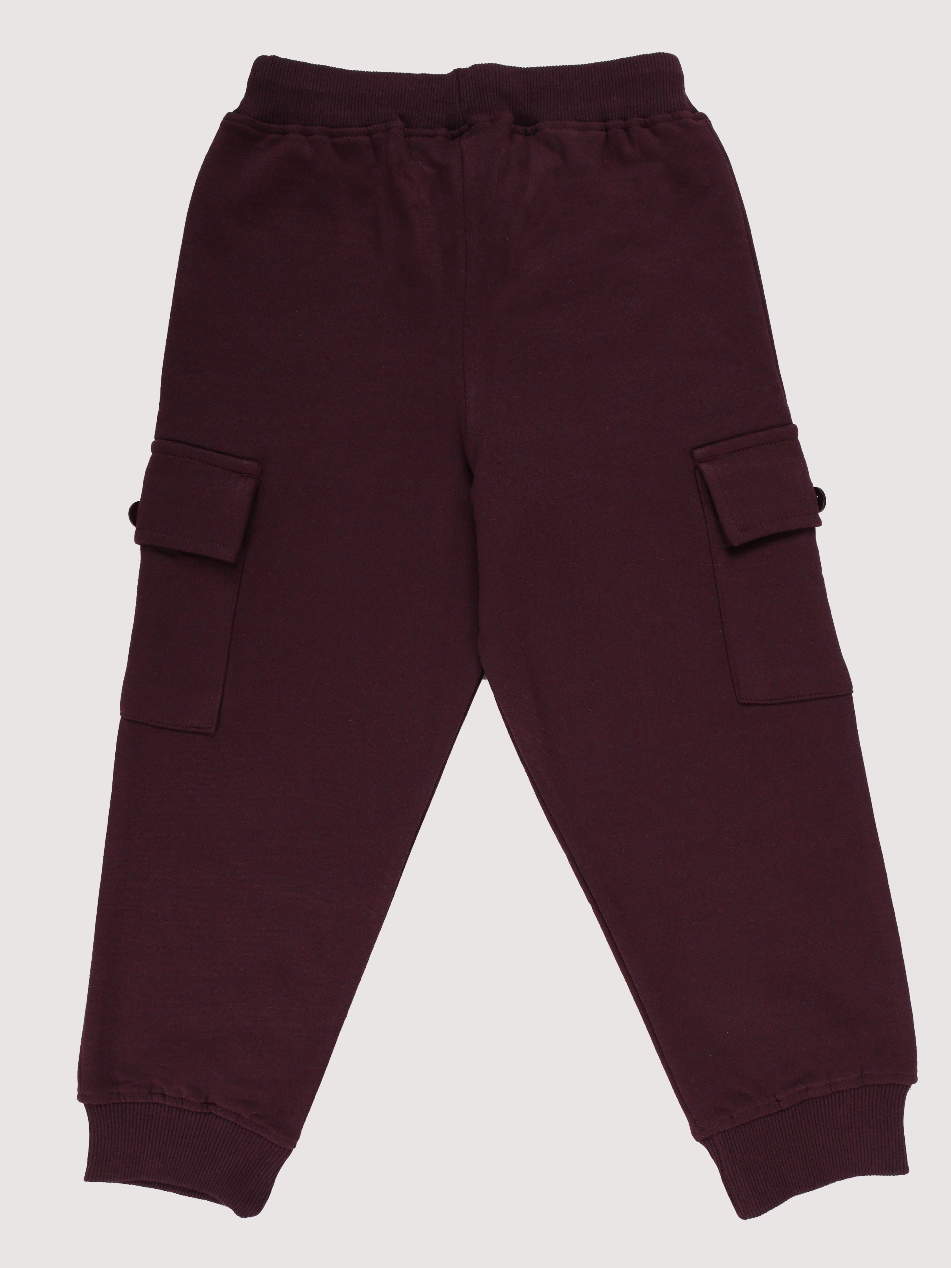KiddoPanti Boys Fleece Joggers Cargo Pocket Track Pants with Ribbed Cuffs