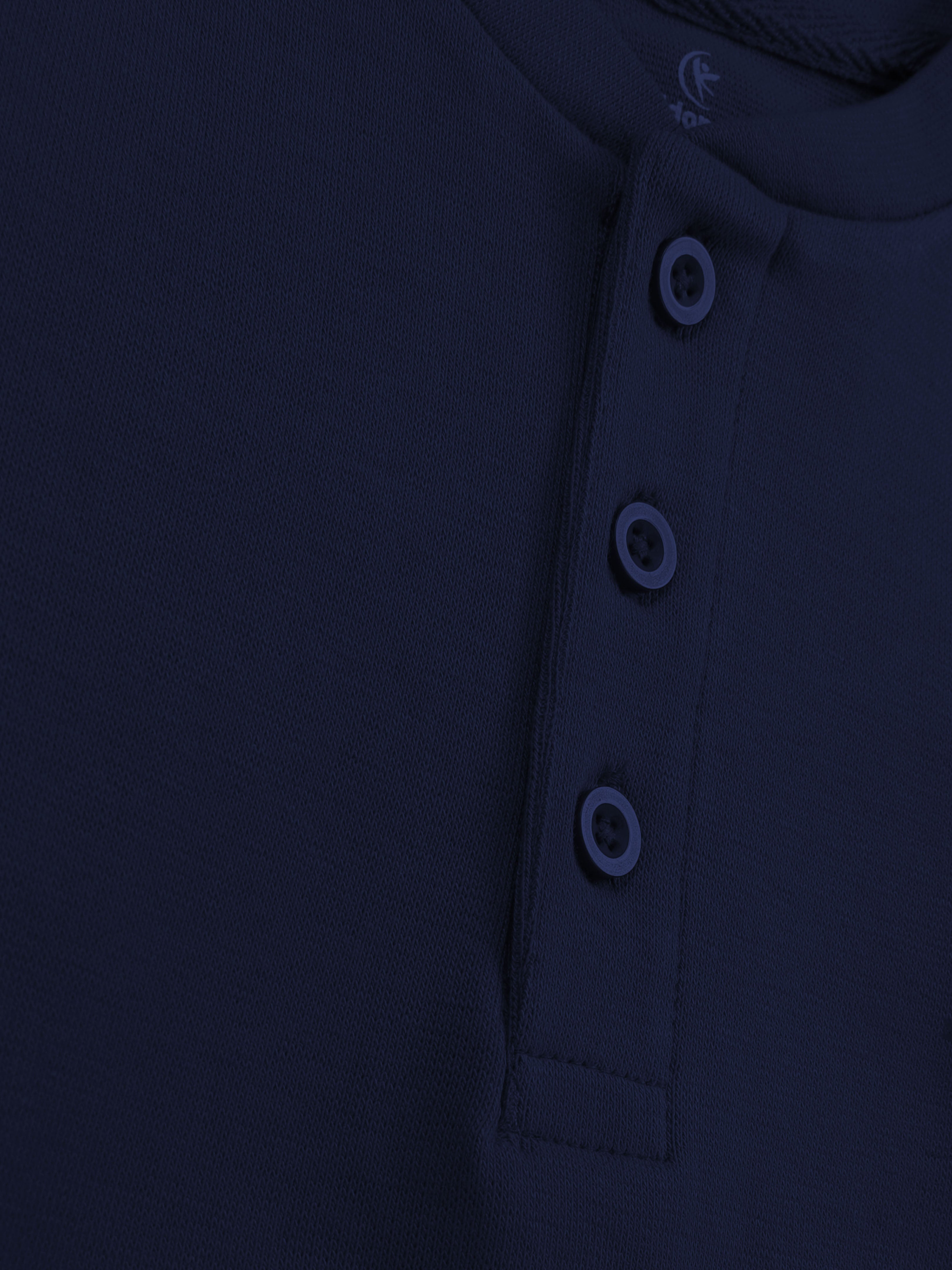 Solid Full Sleeve Henley Neck Rib Tee