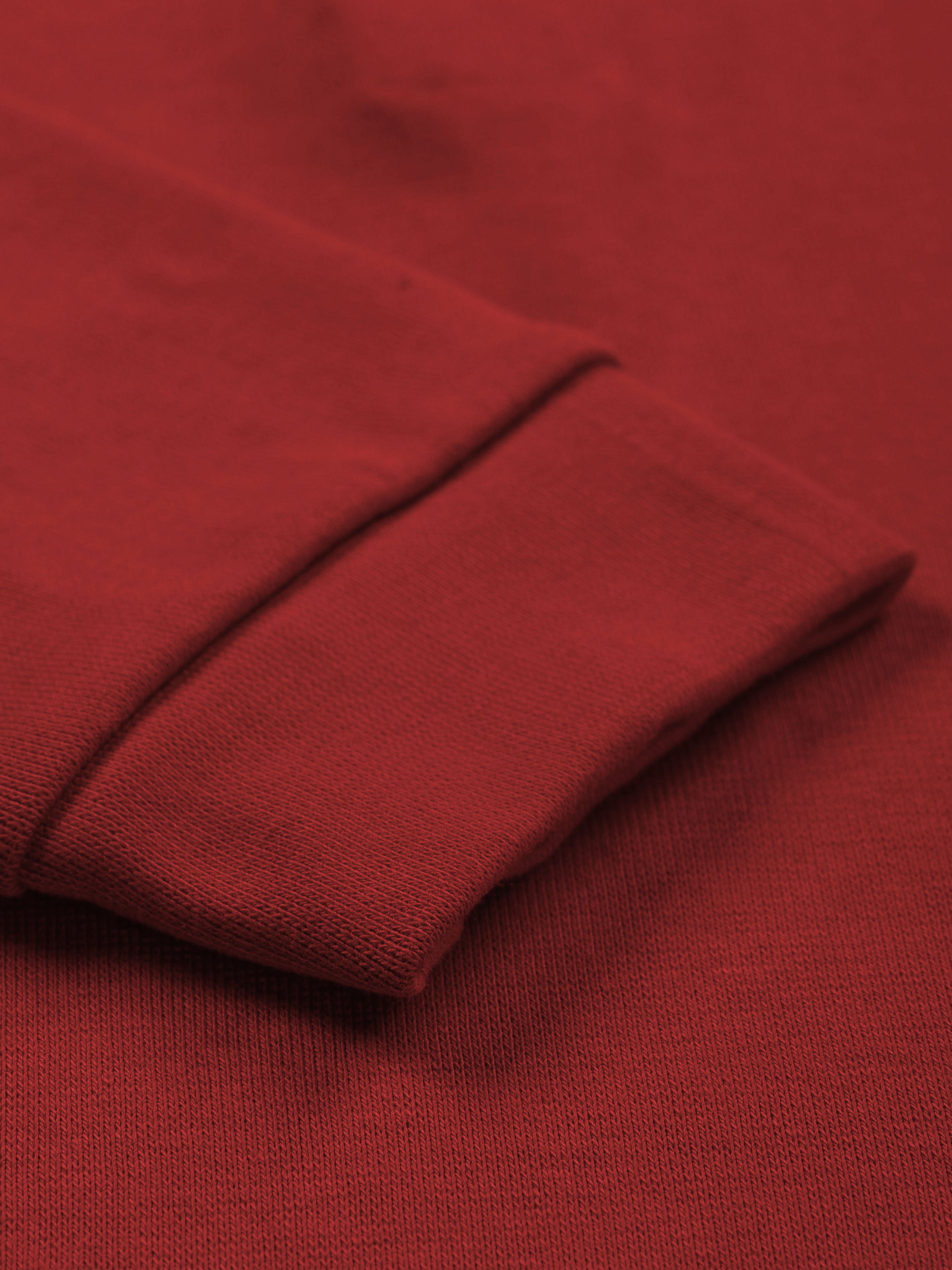 Solid Full Sleeve Henley Neck Rib Tee