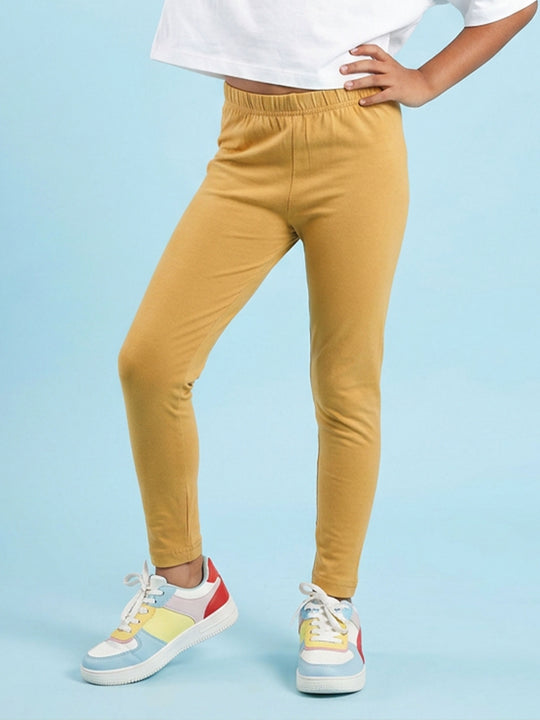 Kiddopanti Girls Cotton Spandex Solid Legging