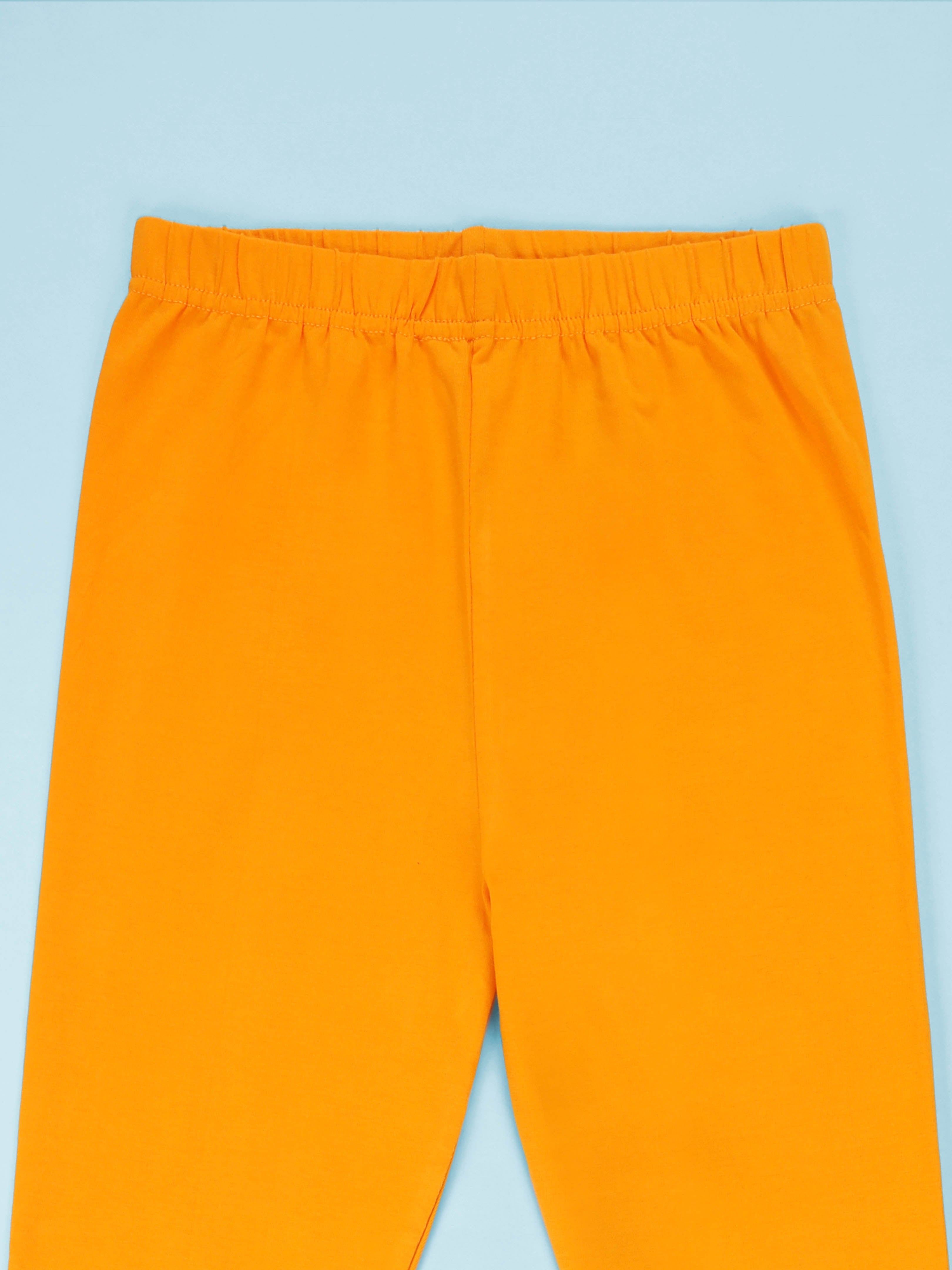 KiddoPanti Girls Solid Slim Fit Cotton Stretch Leggings with Elastic Waist – Everyday Wear