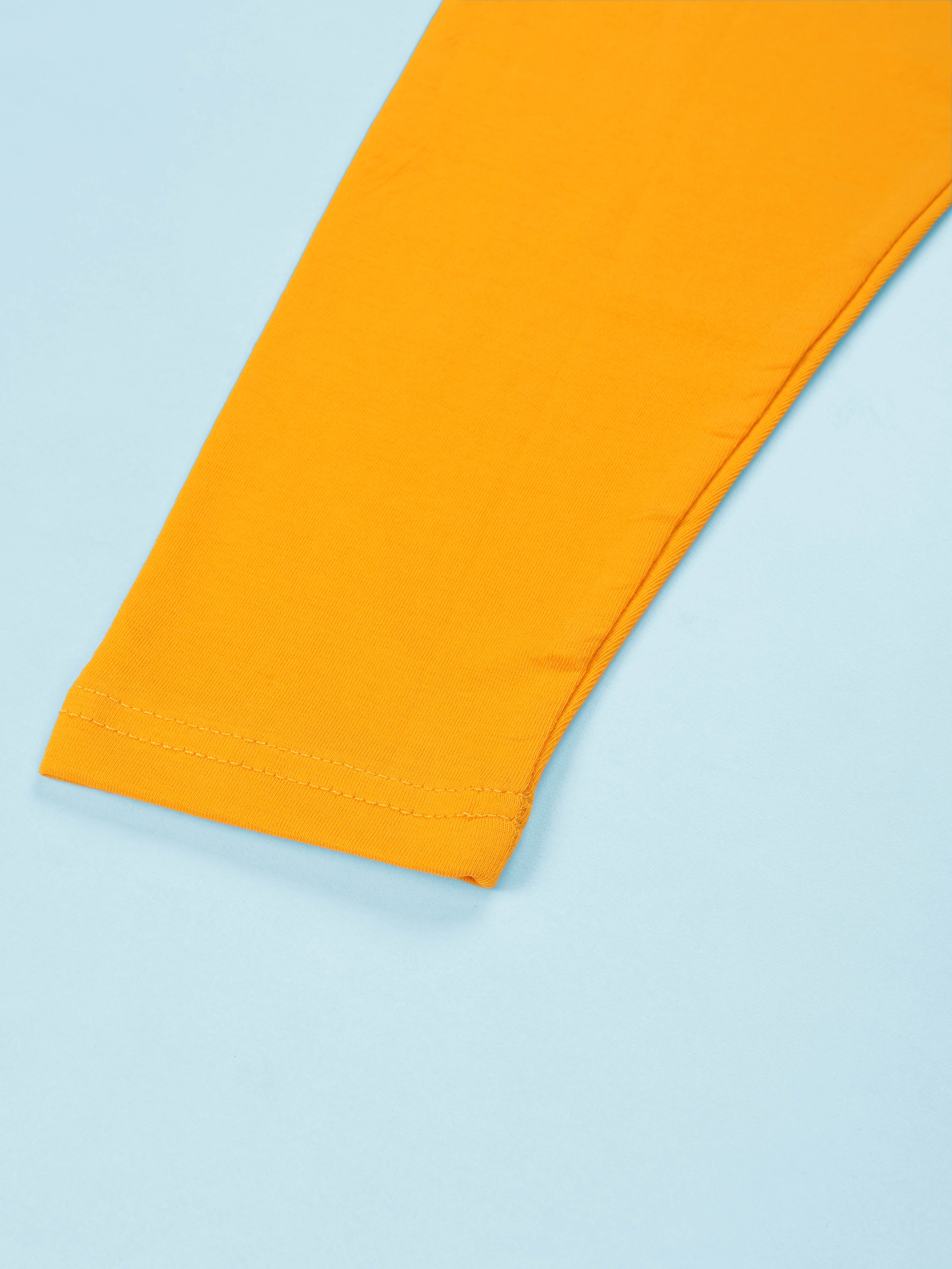 KiddoPanti Girls Solid Slim Fit Cotton Stretch Leggings with Elastic Waist – Everyday Wear