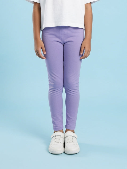 Kiddopanti Girls Cotton Spandex Solid Legging