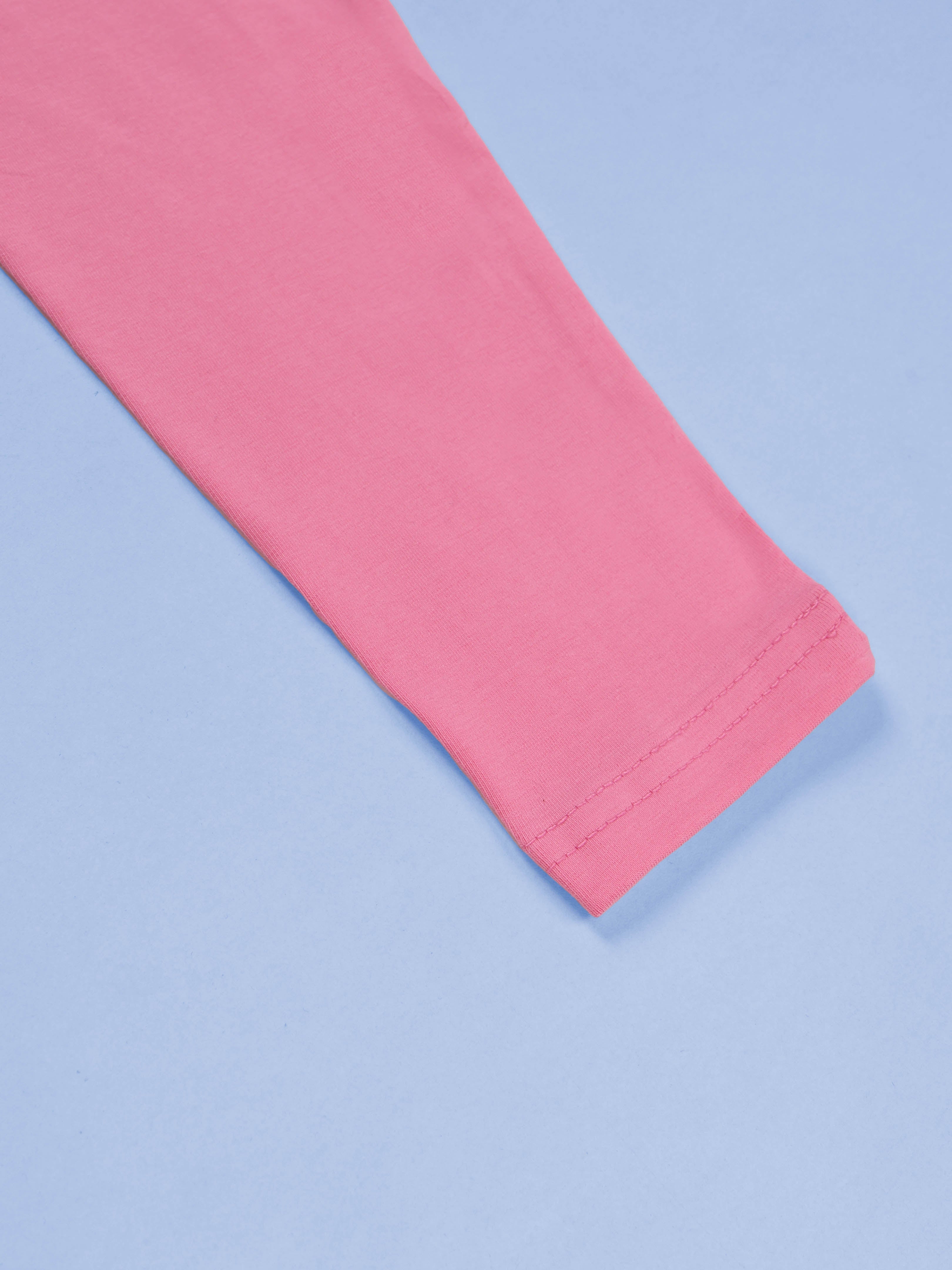 KiddoPanti Girls Solid Slim Fit Cotton Stretch Leggings with Elastic Waist – Everyday Wear