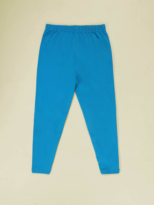 KiddoPanti Girls Solid Slim Fit Cotton Stretch Leggings with Elastic Waist – Everyday Wear