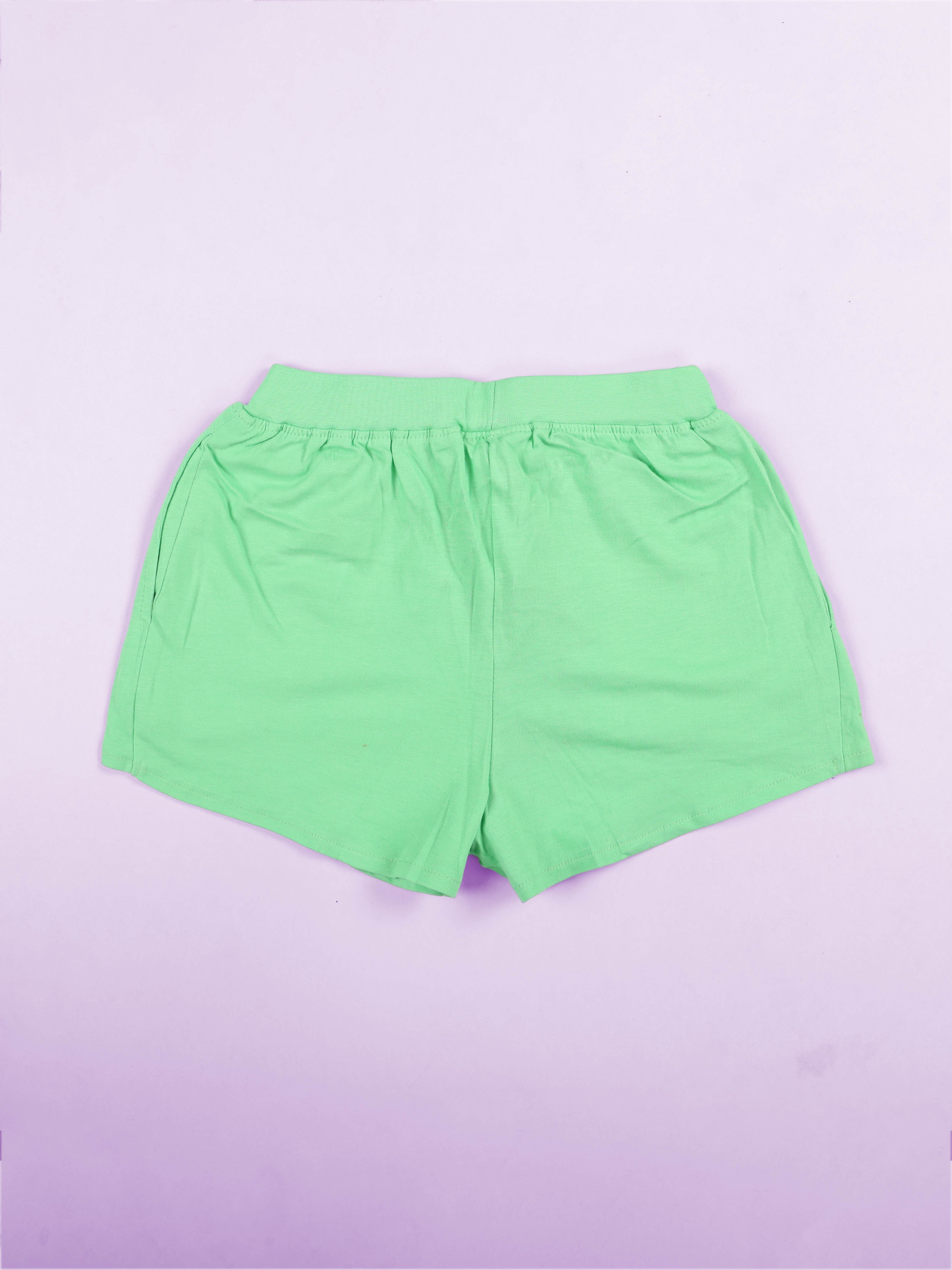 Girls Over Lap Shorts With Bow