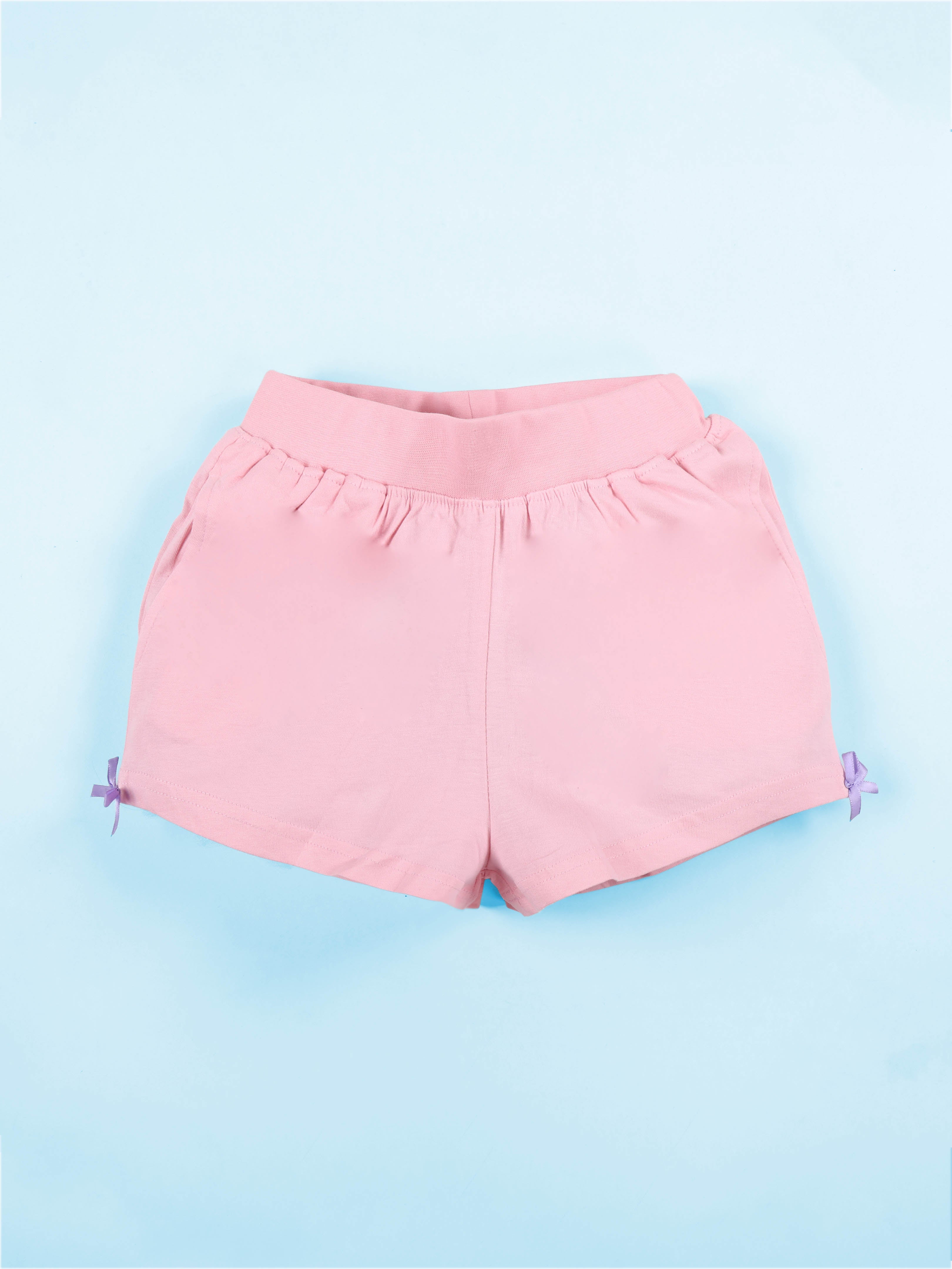 Girls Knit Hot Shorts With Back Pocket