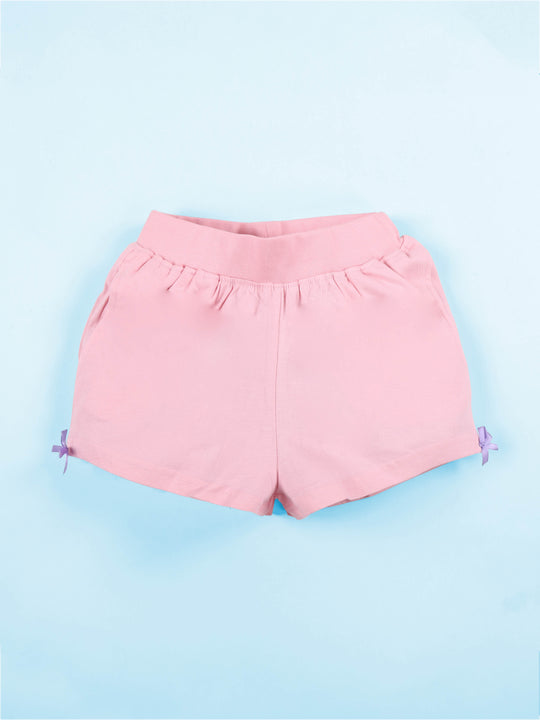 Girls Knit Hot Shorts With Back Pocket