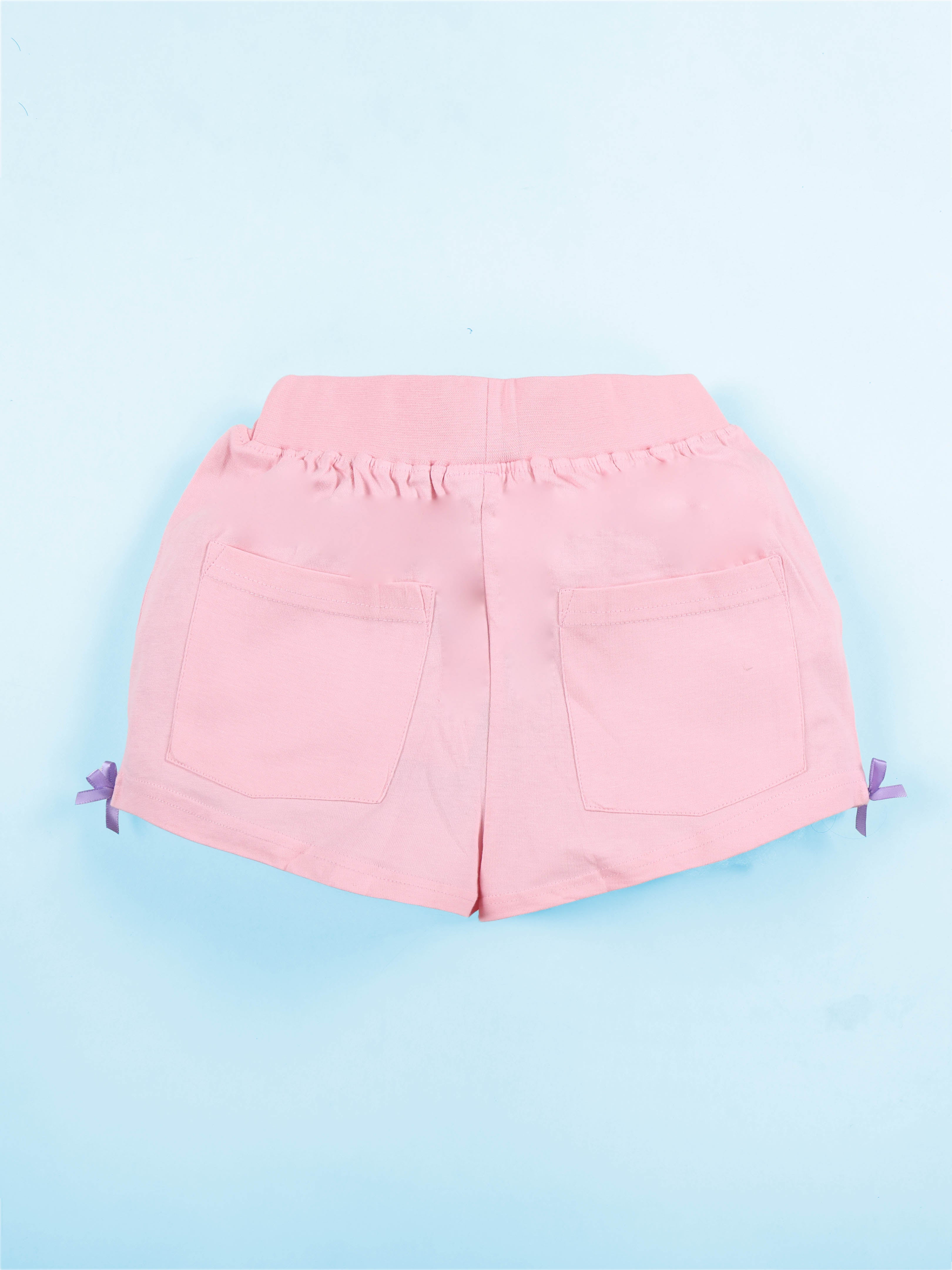 Girls Knit Hot Shorts With Back Pocket