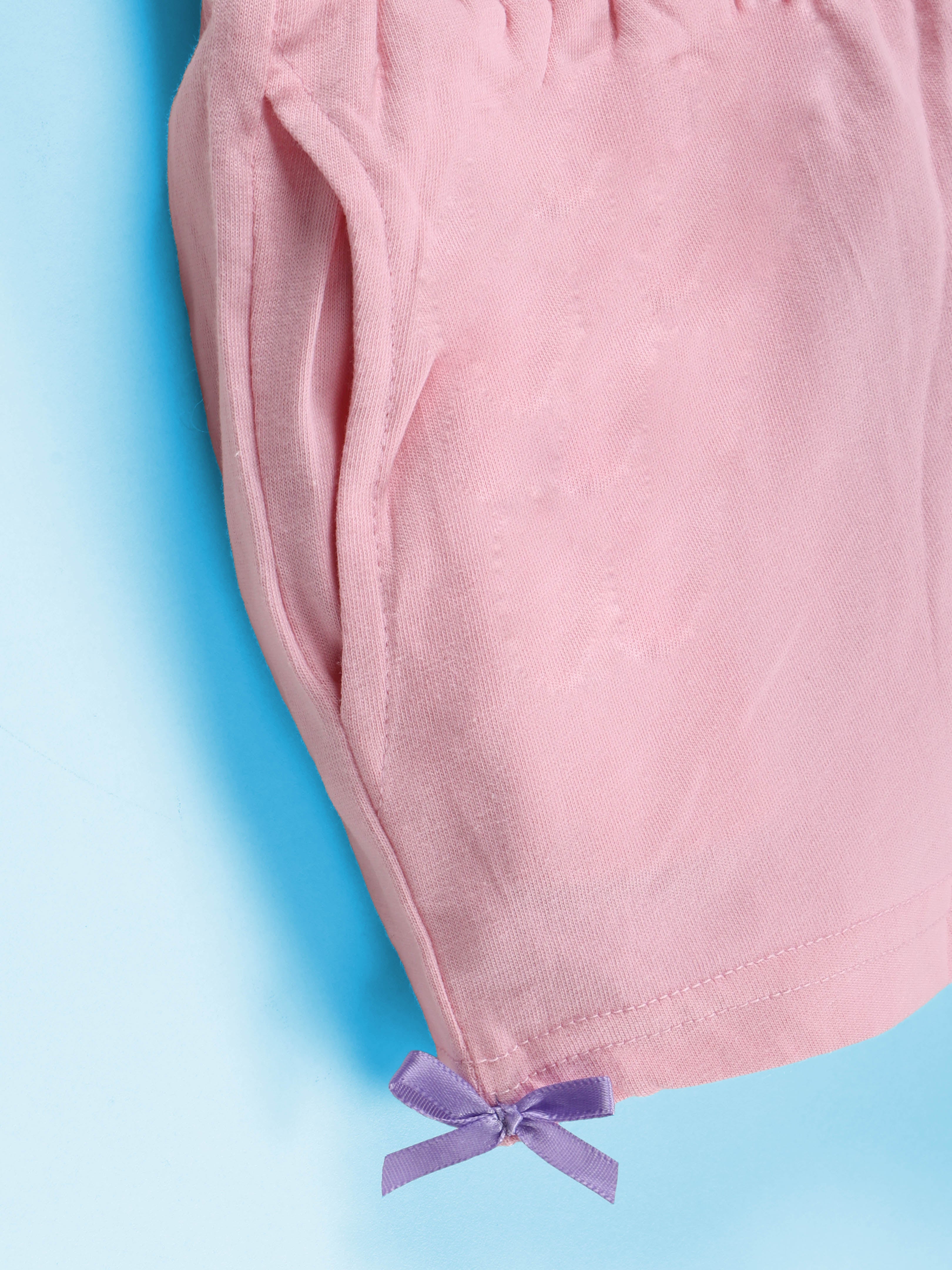 Girls Knit Hot Shorts With Back Pocket