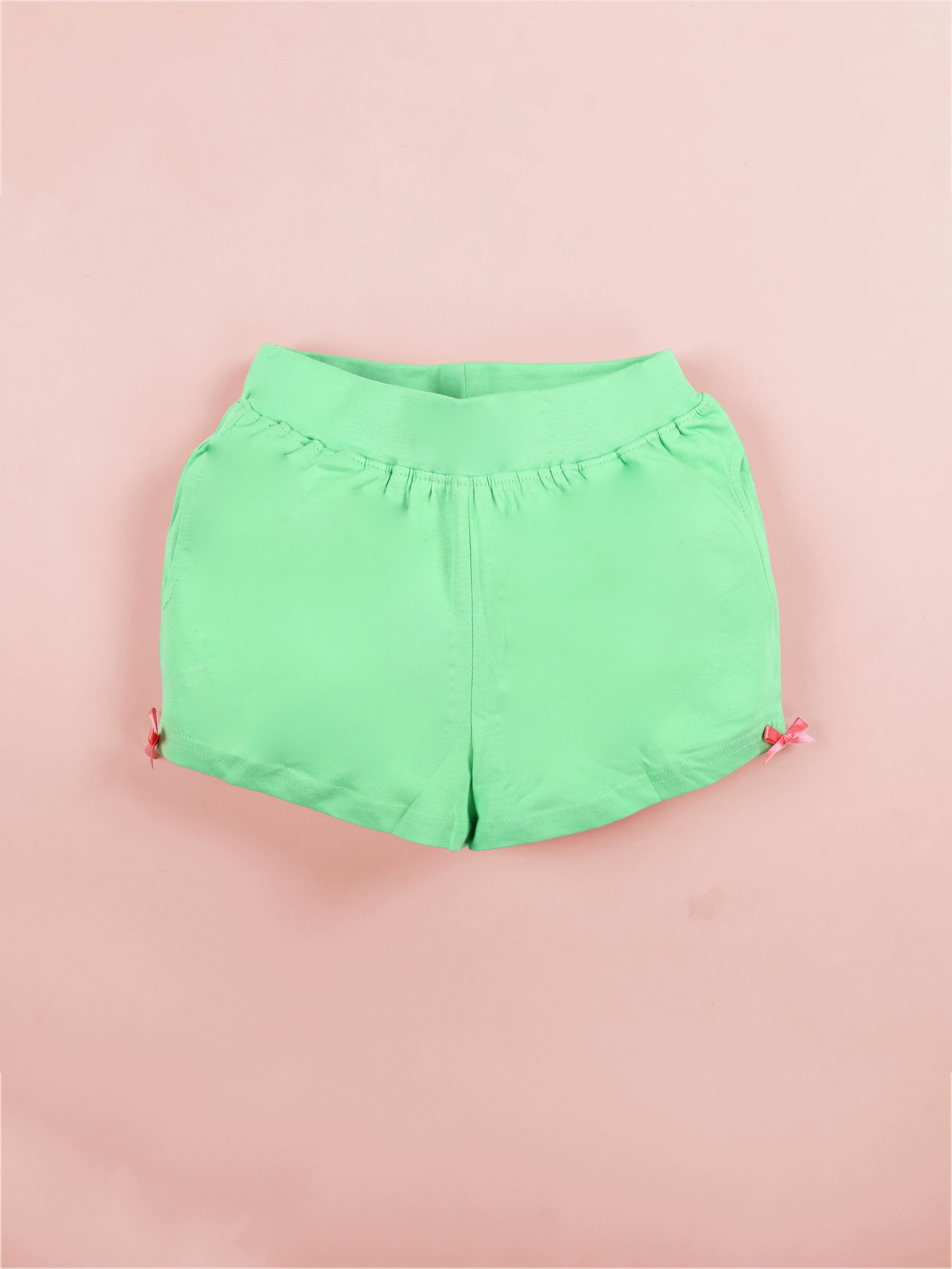 Girls Knit Hot Shorts With Back Pocket