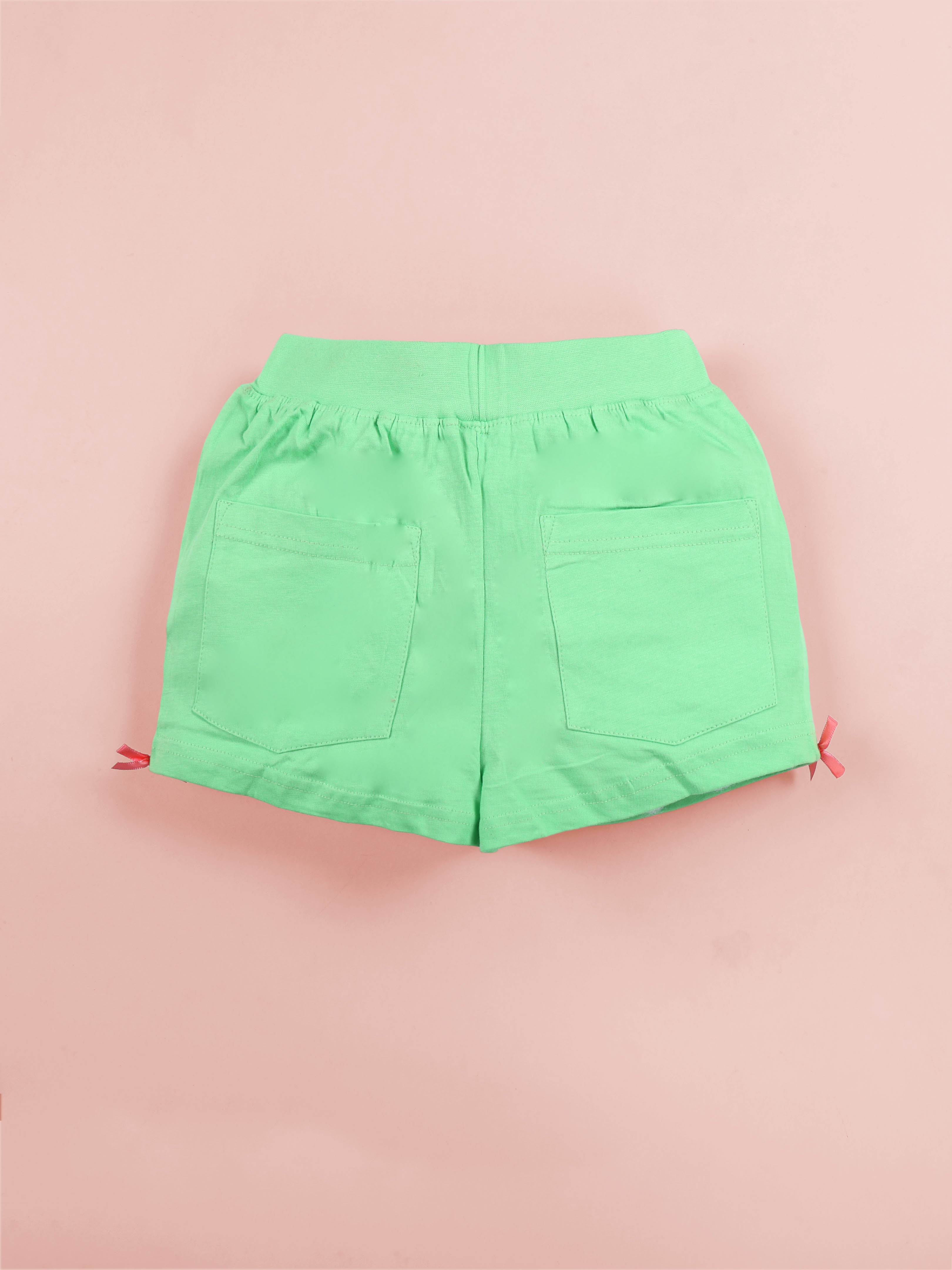 Girls Knit Hot Shorts With Back Pocket