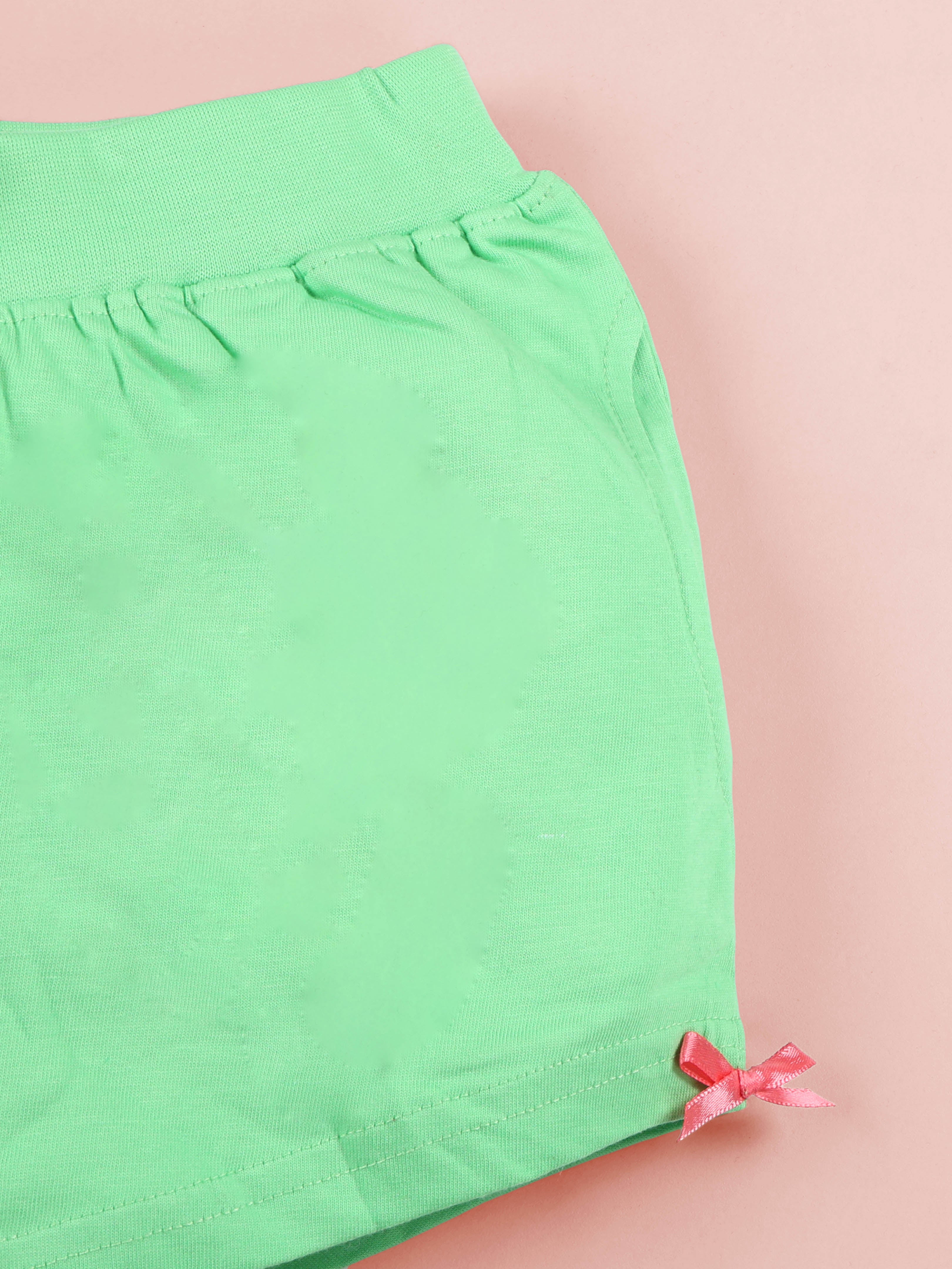 Girls Knit Hot Shorts With Back Pocket