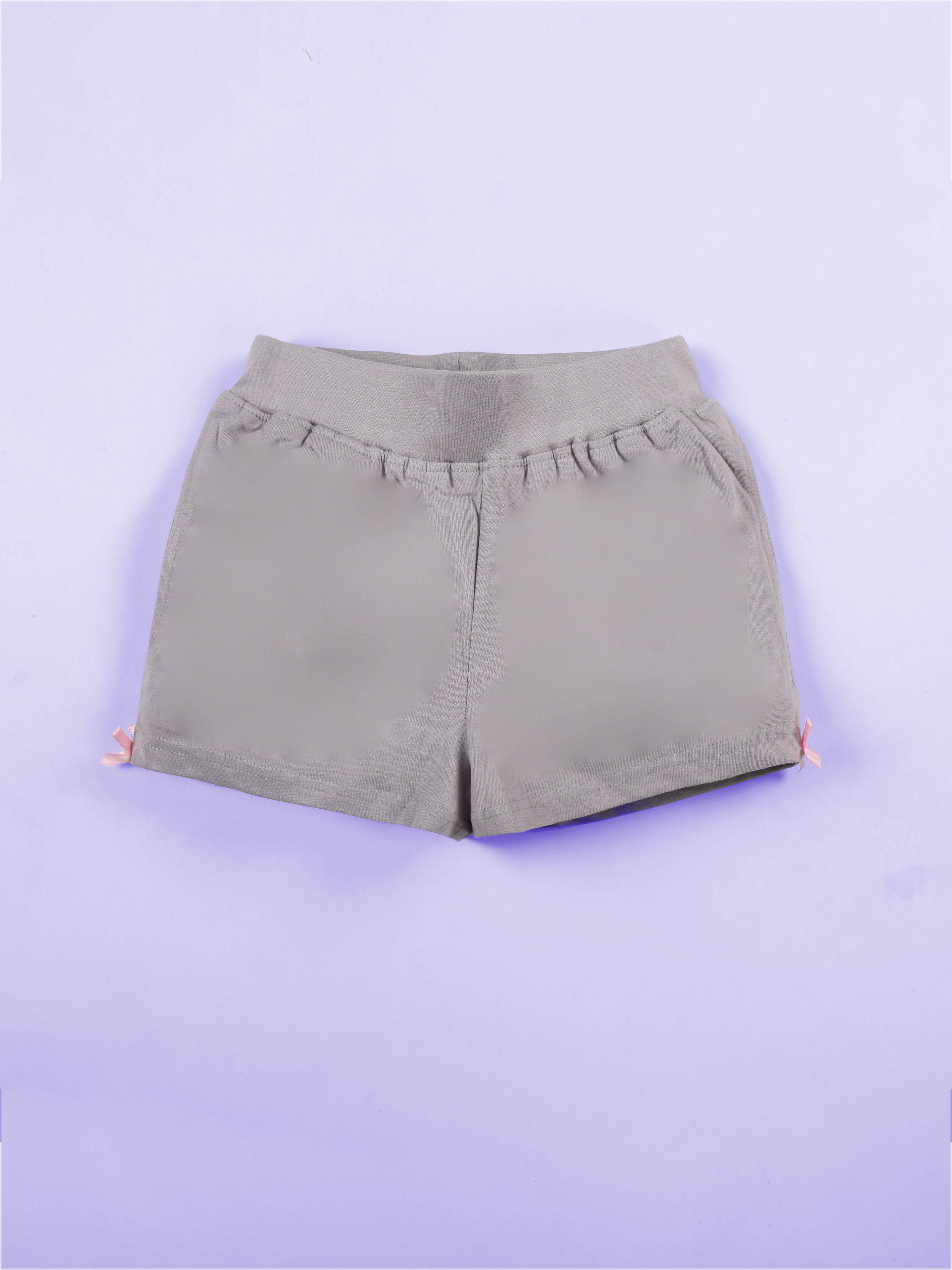 Girls Knit Hot Shorts With Back Pocket