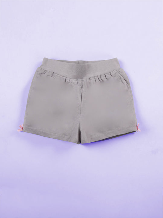 Girls Knit Hot Shorts With Back Pocket