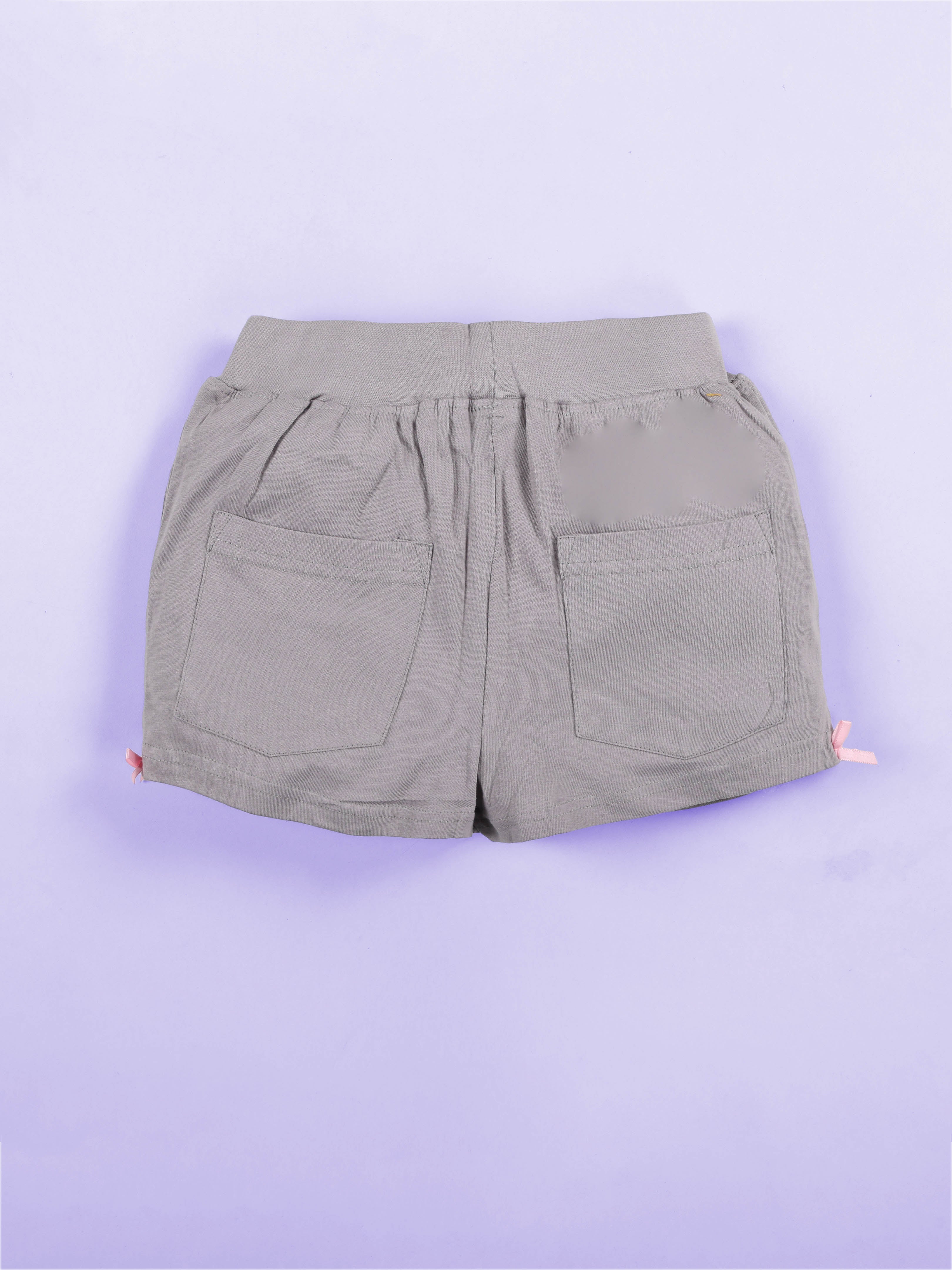 Girls Knit Hot Shorts With Back Pocket