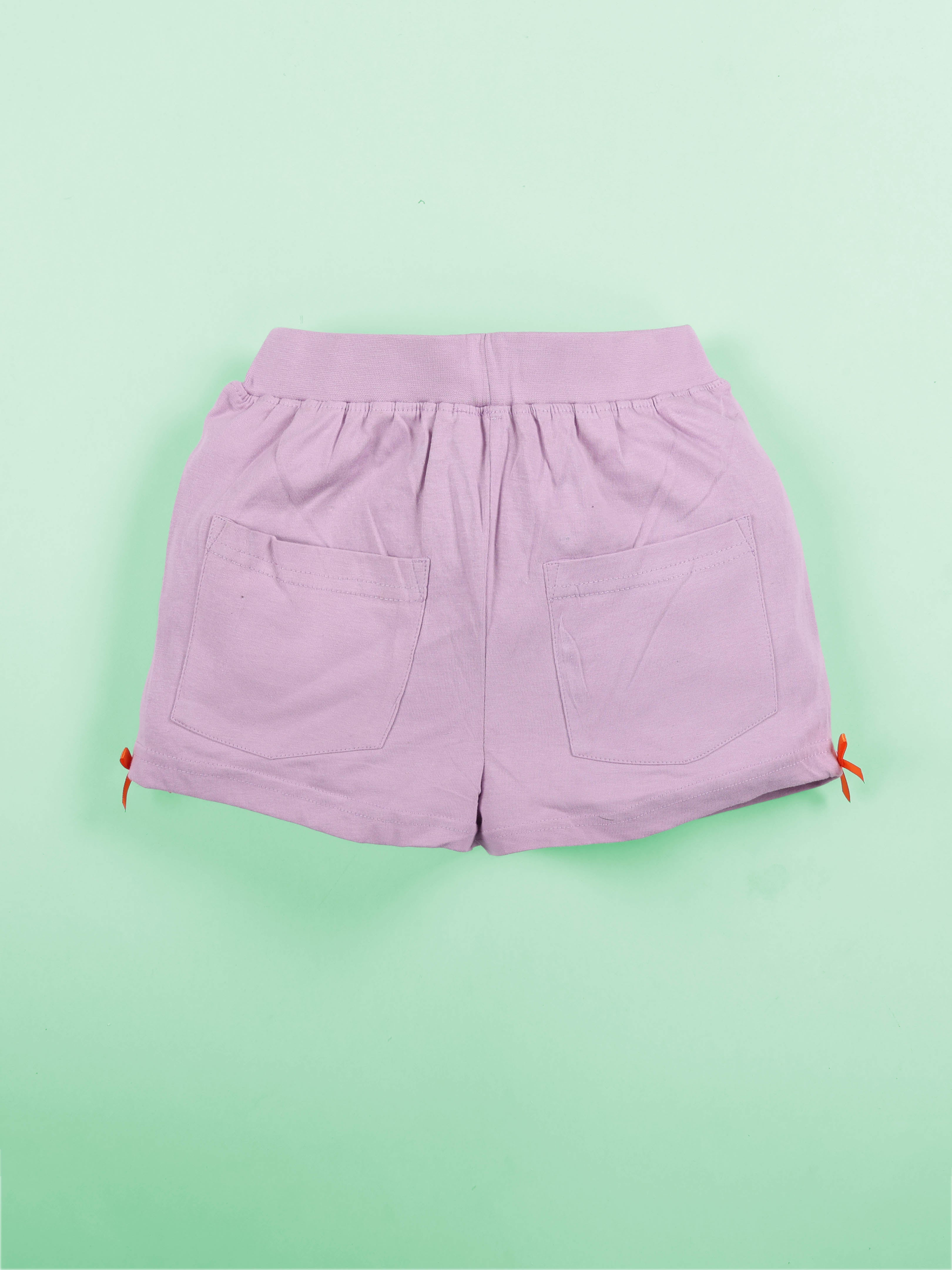 Girls Knit Hot Shorts With Back Pocket