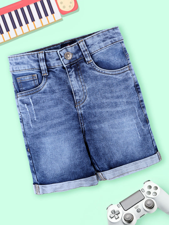 Boys Fashion Denim Rollup Shorts