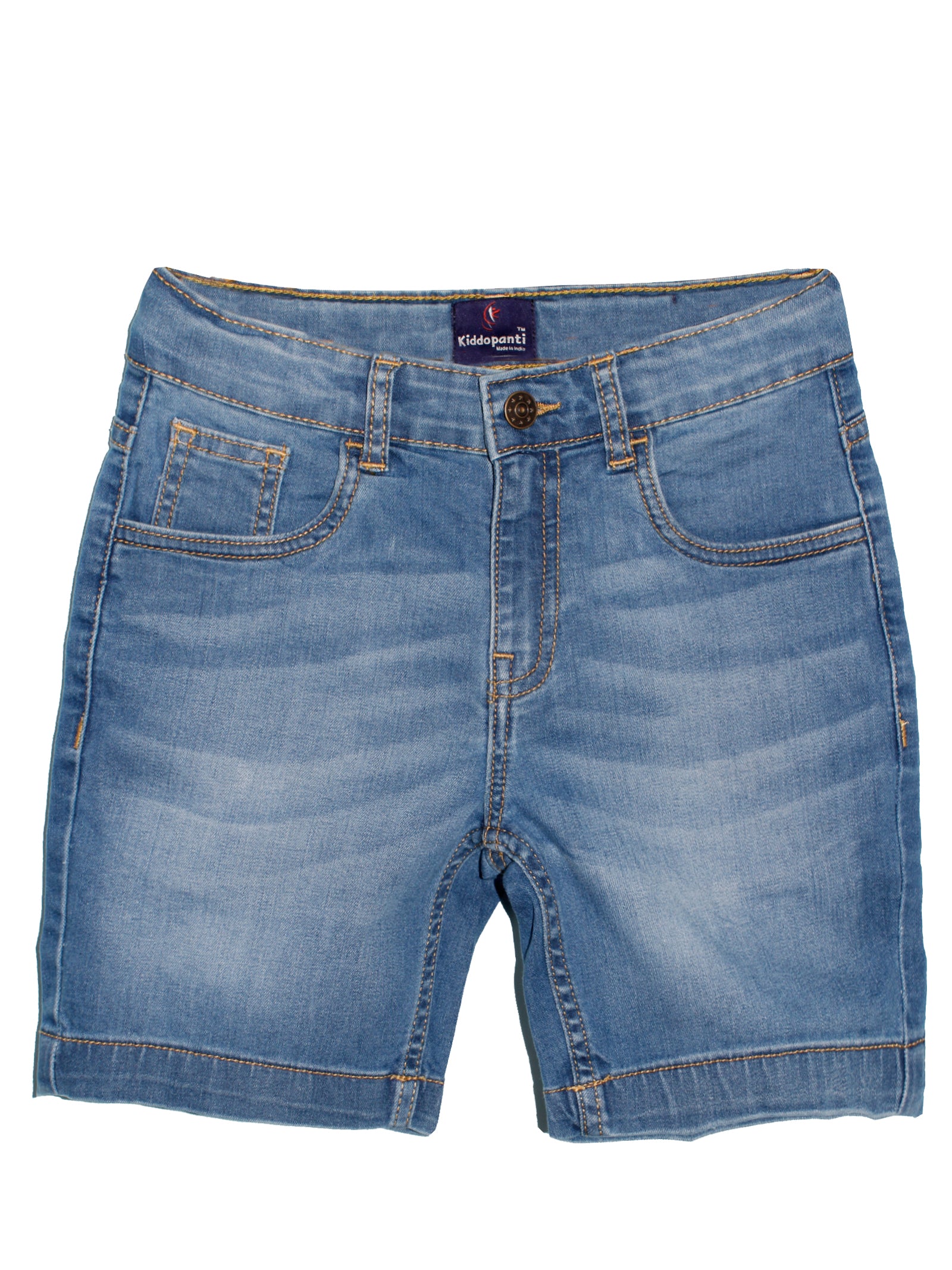 Buy KiddoPanti Boys Knee Length Denim Shorts, Mid Wash with Damage, 3-4Y at  Amazon.in