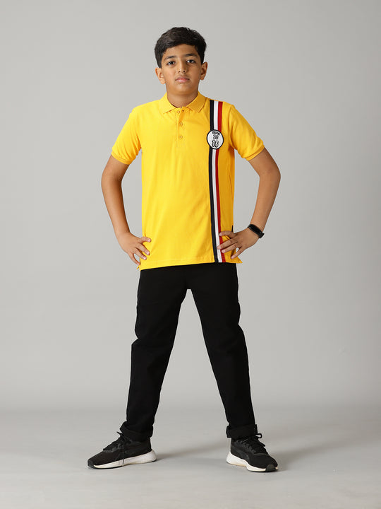 Boys Polo Tee & Basic 5 Pkt Casual Pant Set