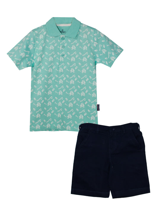 Boys Polo Tee & Formal Shorts Set