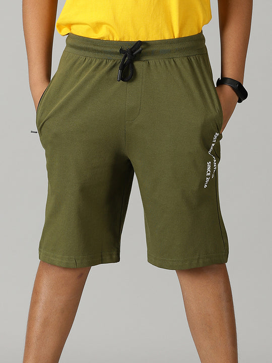 Boys Knit Shorts With Zipper Pocket