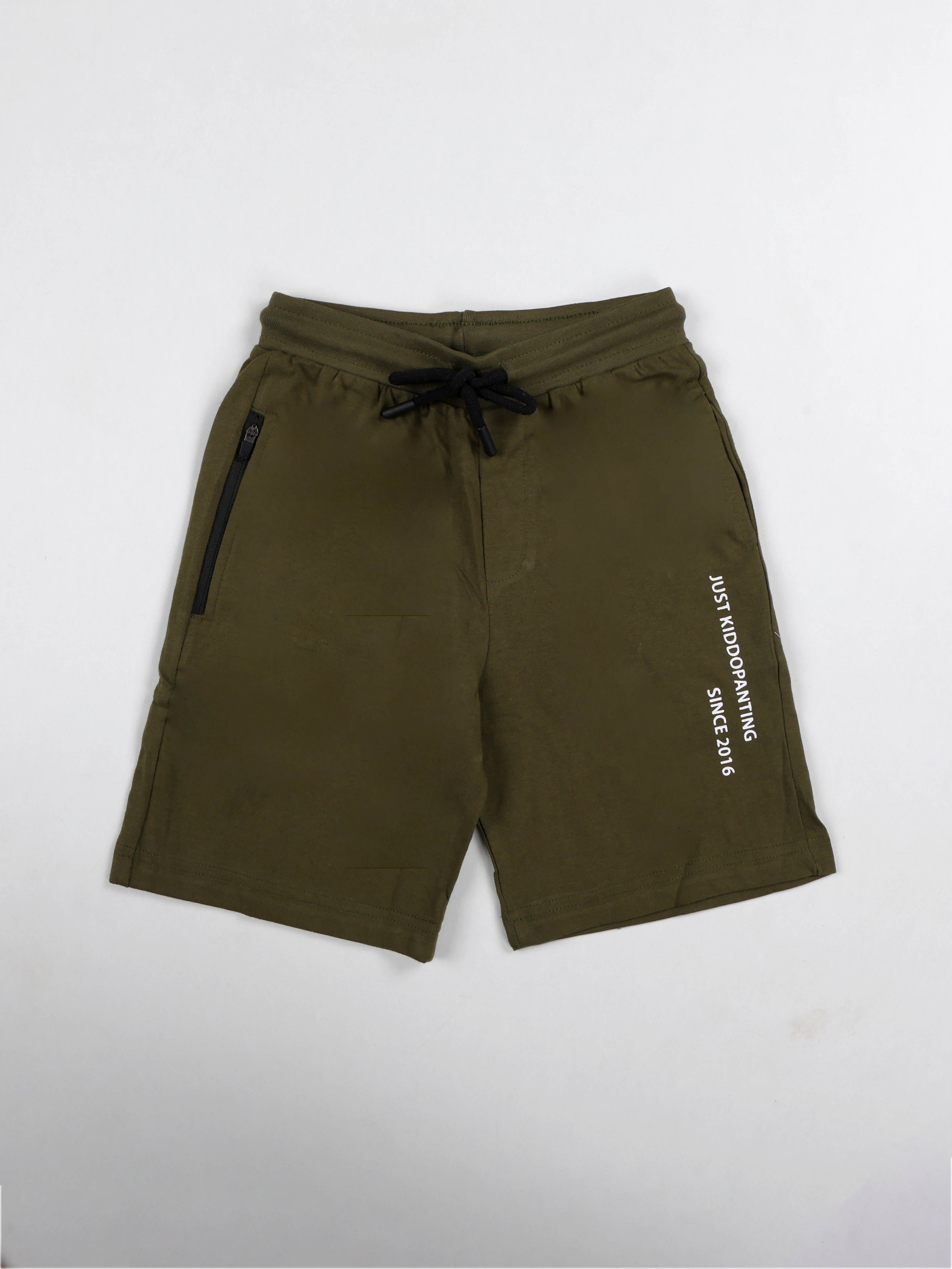 Boys Knit Shorts With Zipper Pocket