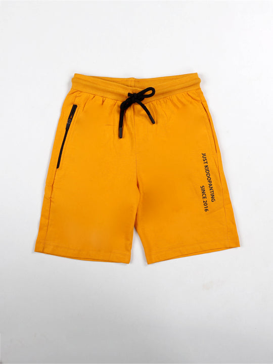 Boys Knit Shorts With Zipper Pocket