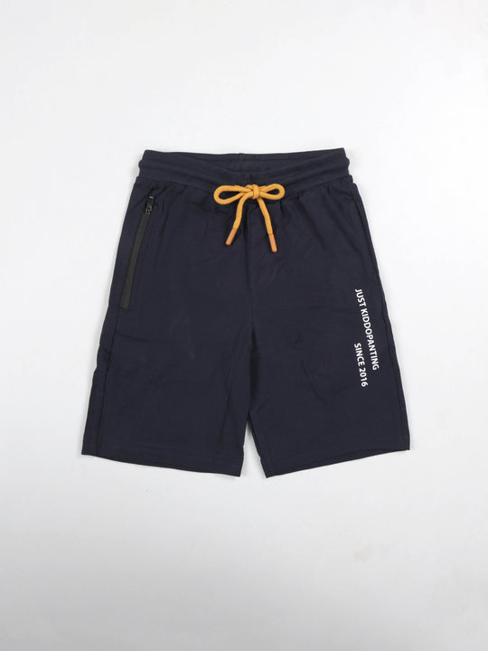 Boys Knit Shorts With Zipper Pocket
