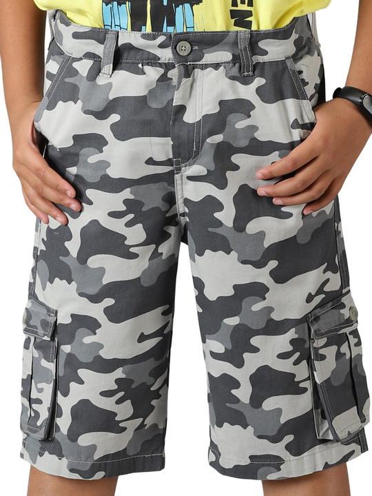 Boys Cotton Twill  Knee Length Cargo Short