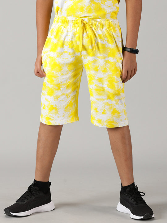 Boys Tie & Dye Printed Shorts