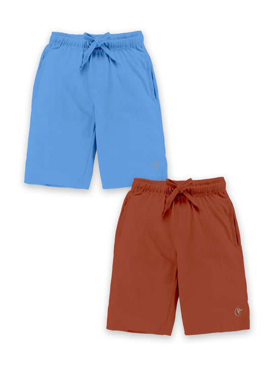 Boys Knit Knee length Basic Short Pack Of 2