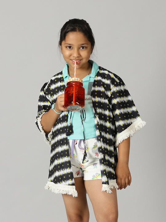 Girls Kaftan Lace Shrug