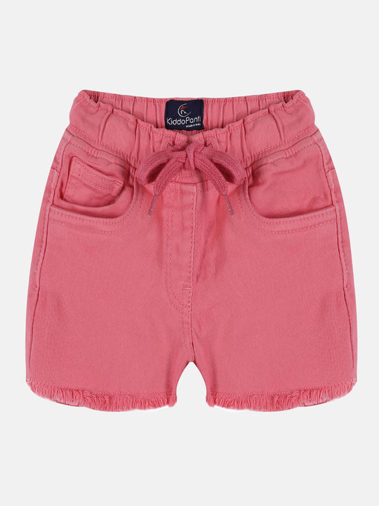 Girls Over Dyed Denim Hot Shorts