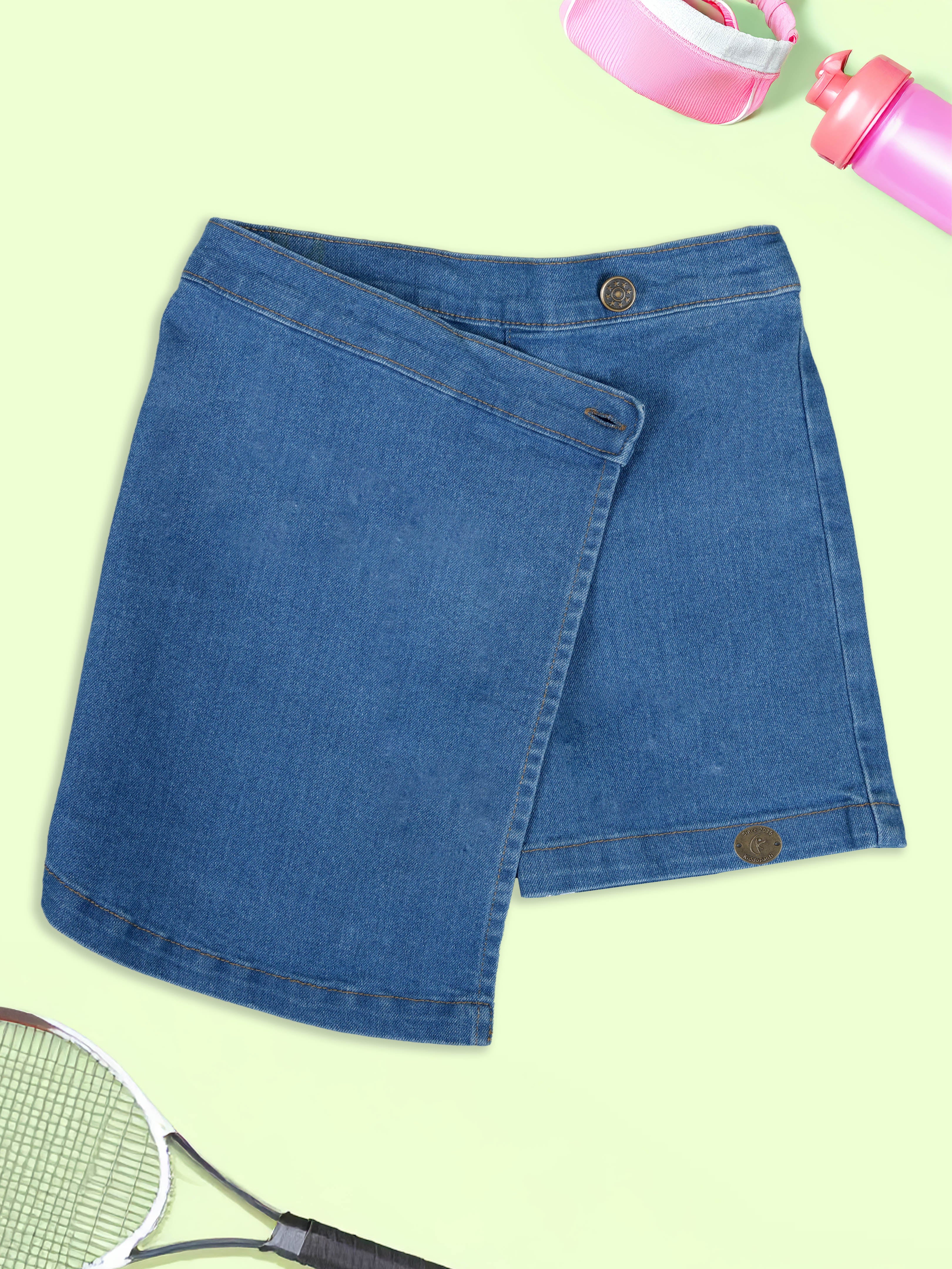 Girl's Denim Over Lap Shorts