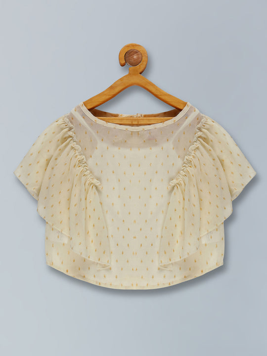 Girls Frill Shoulder Top